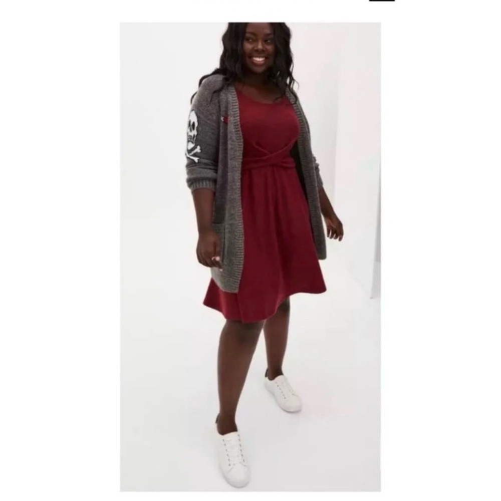 TORRID Red Sweater Dress Size - Picture 3 of 8